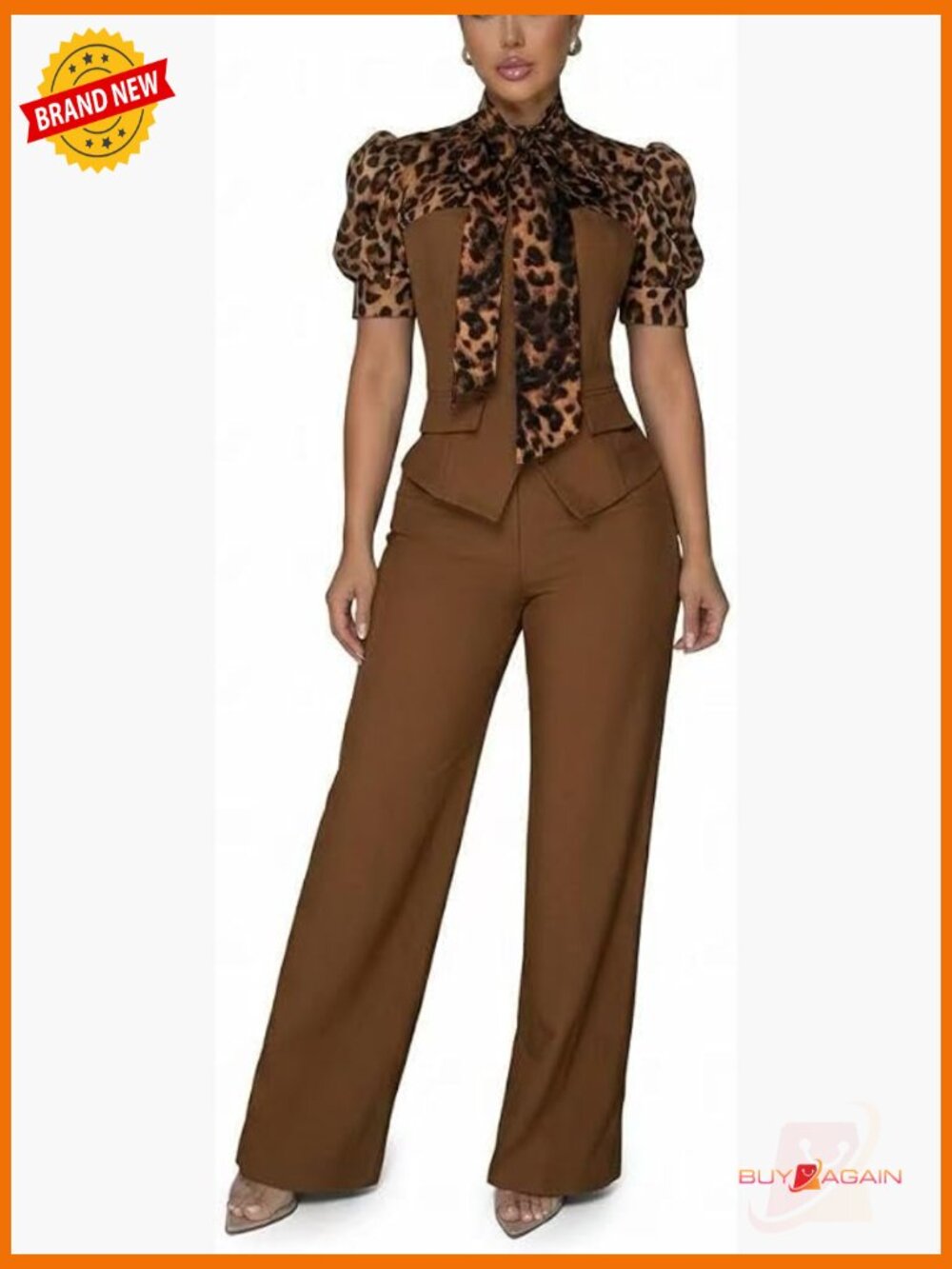 Elegant High Waisted Wide Leg Jumpsuit Office Party Wear